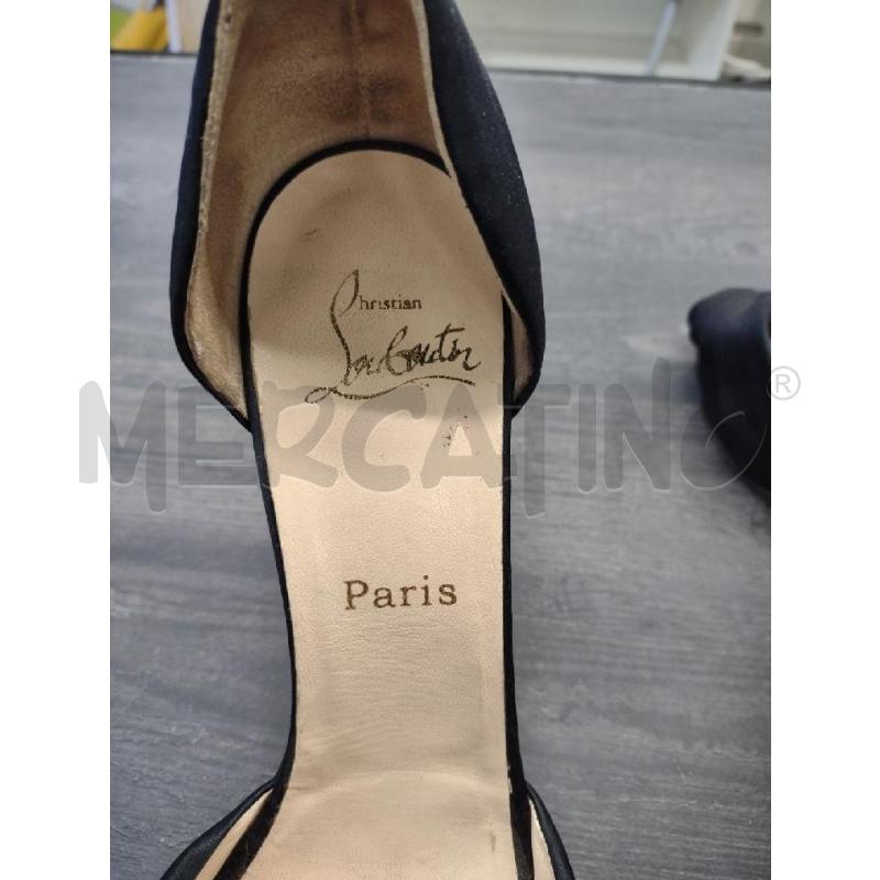 OPEN TOE LOUBOUTIN ARMADILLO RASO NERI | Mercatino dell'Usato Settimo torinese 4