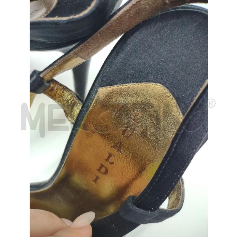 OPEN TOE LUALDI FASCIA INCROCIO RASO NERI | Mercatino dell'Usato Settimo torinese 4