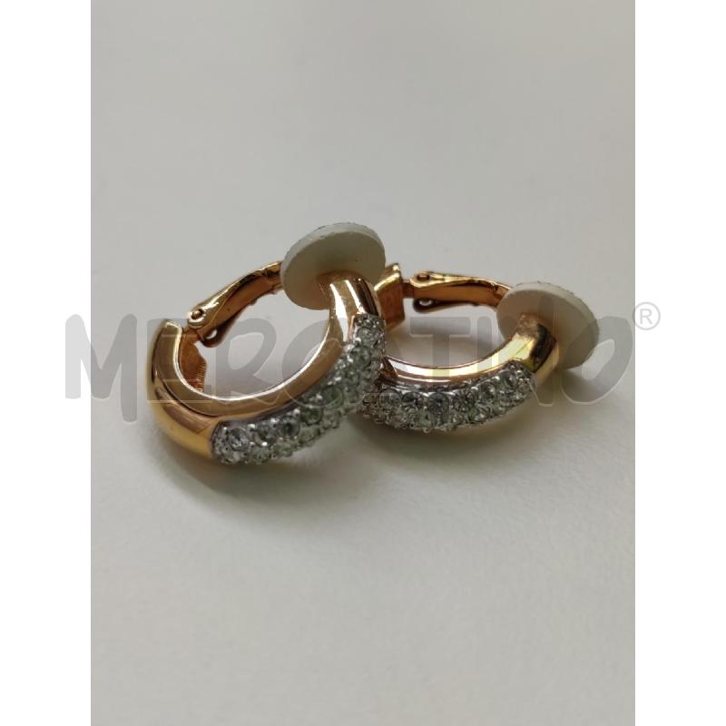 ORECCHINI SWAROVSKI CLIP DORATI SEMICERCHIO  | Mercatino dell'Usato Settimo torinese 2