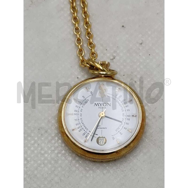 OROLOGIO CON COLLANA DORATA MYON  | Mercatino dell'Usato Settimo torinese 3