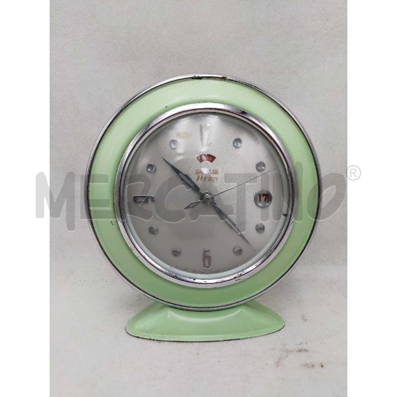 OROLOGIO DA TAVOLO HERO METALLO VERDE  | Mercatino dell'Usato Settimo torinese 1