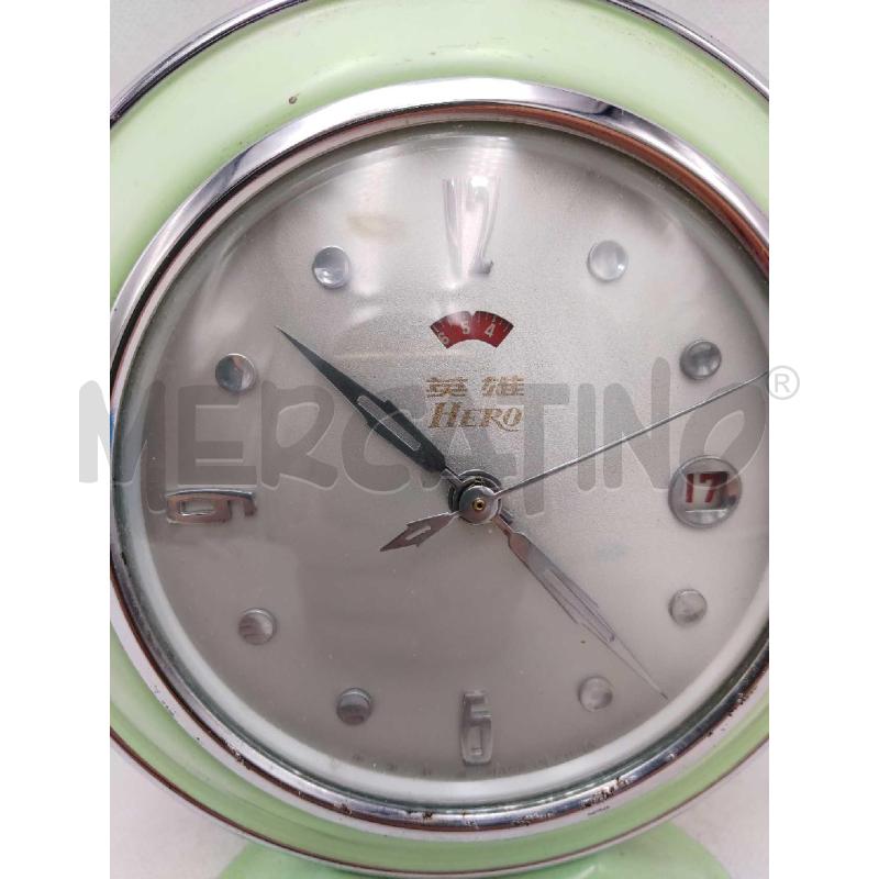 OROLOGIO DA TAVOLO HERO METALLO VERDE  | Mercatino dell'Usato Settimo torinese 2