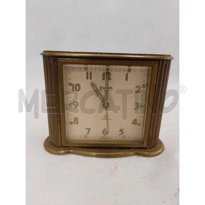 OROLOGIO DA TAVOLO SWIZA ART DECO ALARM DORATO | Mercatino dell'Usato Settimo torinese 1