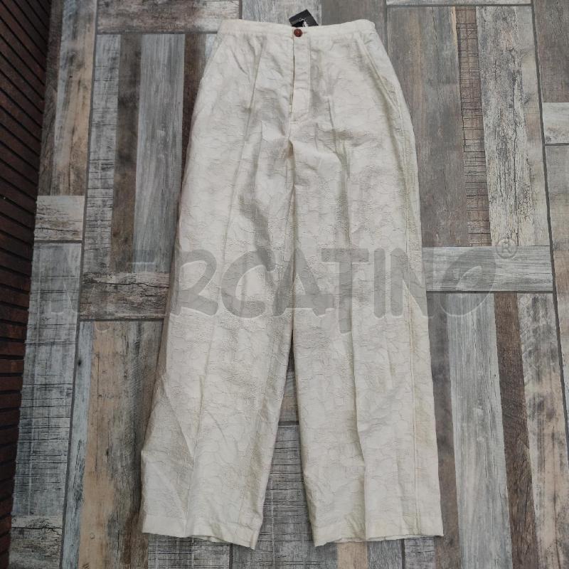 PANTALONE DONNA ALYSI BEIGE RICAMI FIORI | Mercatino dell'Usato Settimo torinese 1