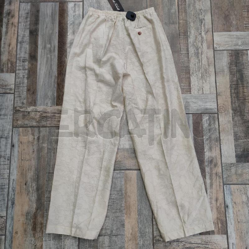 PANTALONE DONNA ALYSI BEIGE RICAMI FIORI | Mercatino dell'Usato Settimo torinese 2