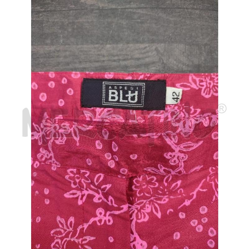 PANTALONE DONNA ASPESI BLU ROSSO MOTIVI ROSA | Mercatino dell'Usato Settimo torinese 2