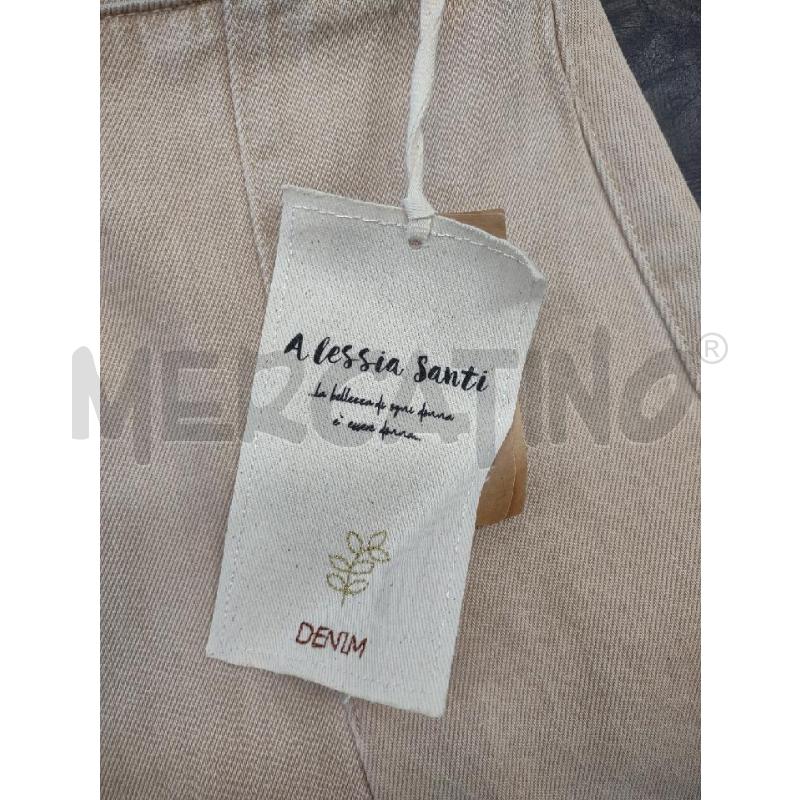 PANTALONE DONNA BEIGE ALESSIA SANTI LARGO BOTTONE ARGENTATO | Mercatino dell'Usato Settimo torinese 3