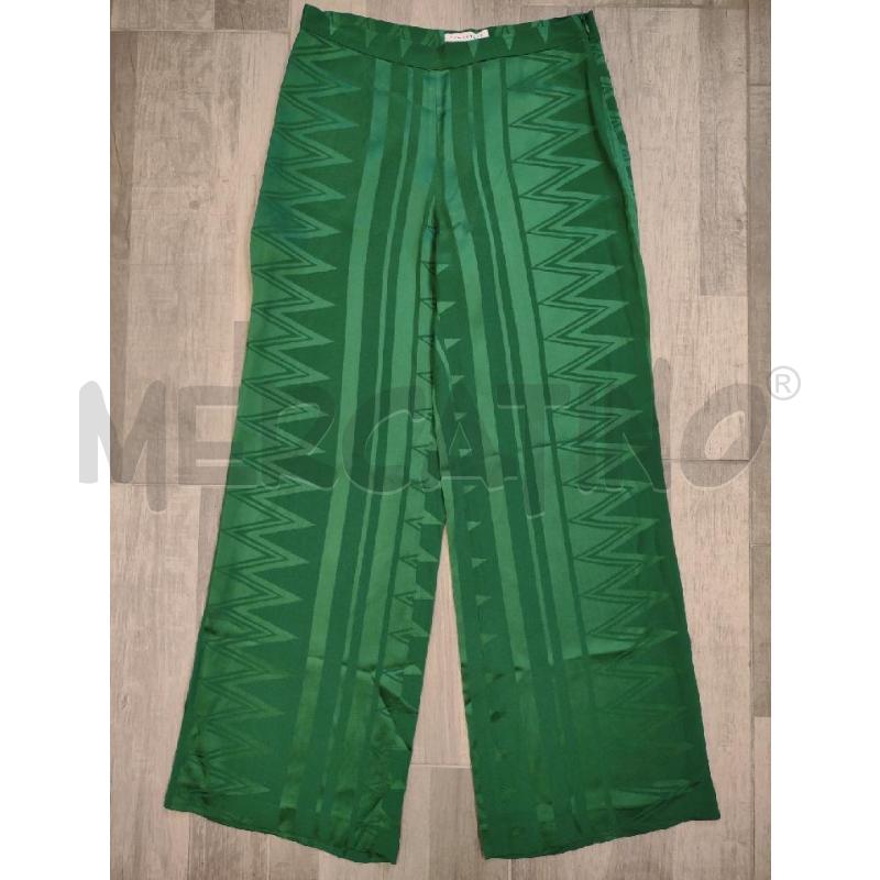 PANTALONE DONNA CARACTERE VERDE VISCOSA LUCIDO | Mercatino dell'Usato Settimo torinese 1