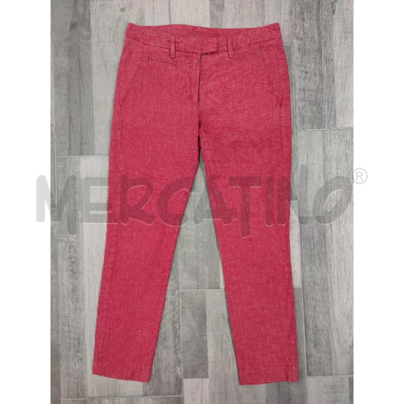 PANTALONE DONNA DONDUP ROSSO LINO COTONE  | Mercatino dell'Usato Settimo torinese 1