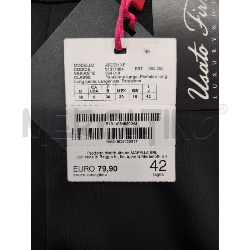 PANTALONE DONNA EMME MARELLO NERO NUOVO  | Mercatino dell'Usato Settimo torinese 3