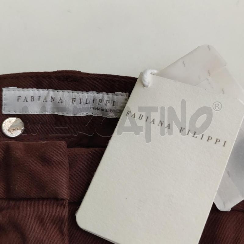 PANTALONE DONNA FABIANA FILIPPI MARRONE NUOVO | Mercatino dell'Usato Settimo torinese 3