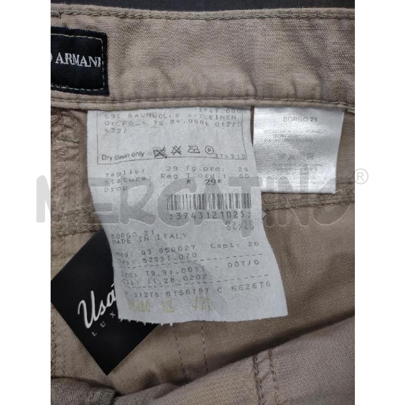 PANTALONE DONNA GIORGIO ARMANI MISTO LINO BEIGE | Mercatino dell'Usato Settimo torinese 4