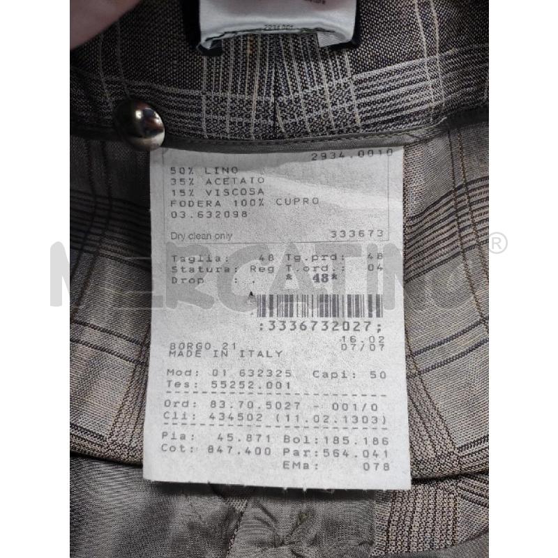 PANTALONE DONNA GIORGIO ARMANI MISTO LINO QUADRI MARR CANGIANTE | Mercatino dell'Usato Settimo torinese 4