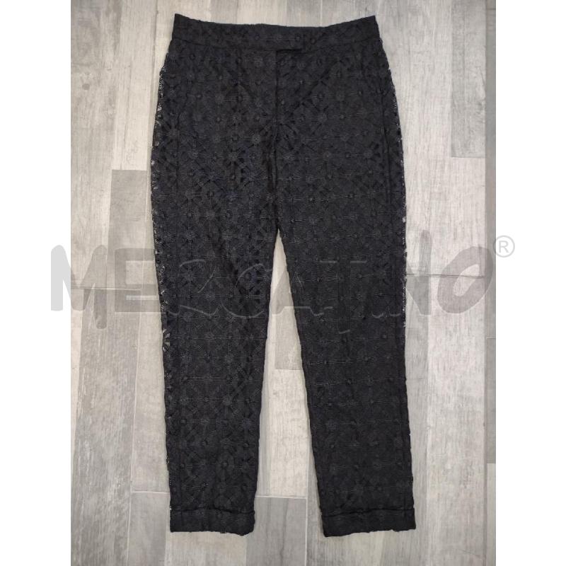 PANTALONE DONNA HOSS INTROPIA  NERO RICAMI RILIEVO | Mercatino dell'Usato Settimo torinese 1