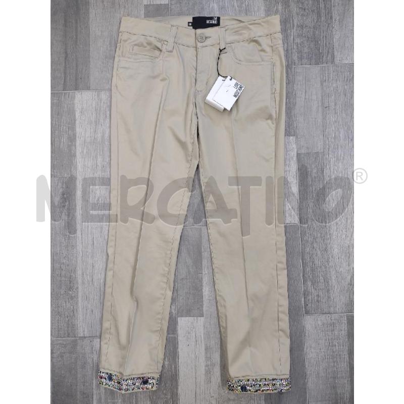 PANTALONE DONNA LOVE MOSCHINO BEIGE NUOVO FONDO PERLINE PAILLETTES  | Mercatino dell'Usato Settimo torinese 1