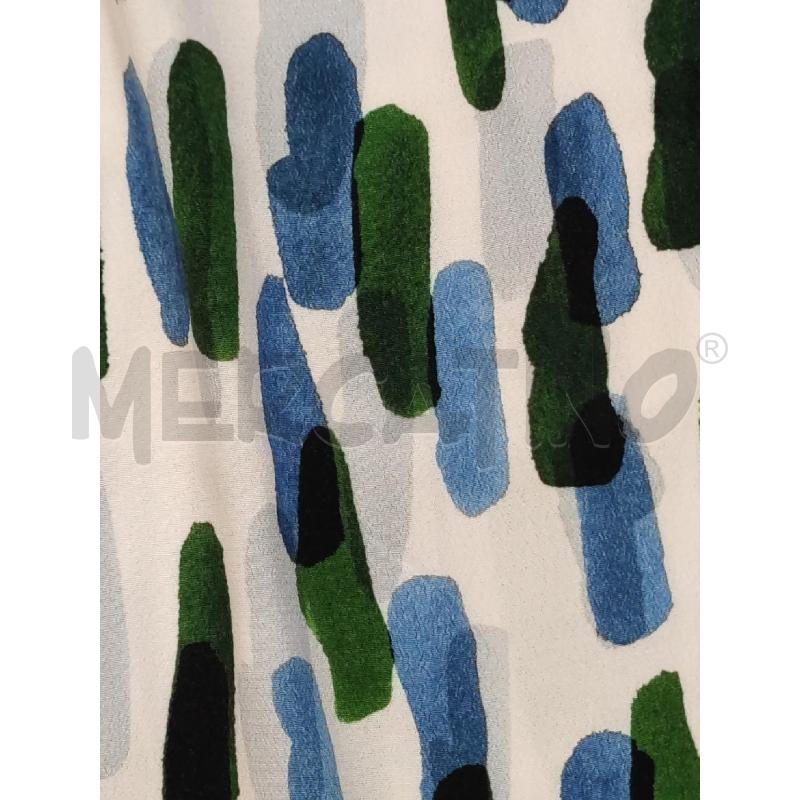 PANTALONE DONNA OTTOD'AME BIANCO MOTIVO BLU VERDE | Mercatino dell'Usato Settimo torinese 3