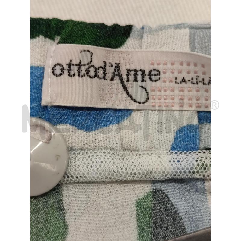 PANTALONE DONNA OTTOD'AME BIANCO MOTIVO BLU VERDE | Mercatino dell'Usato Settimo torinese 4