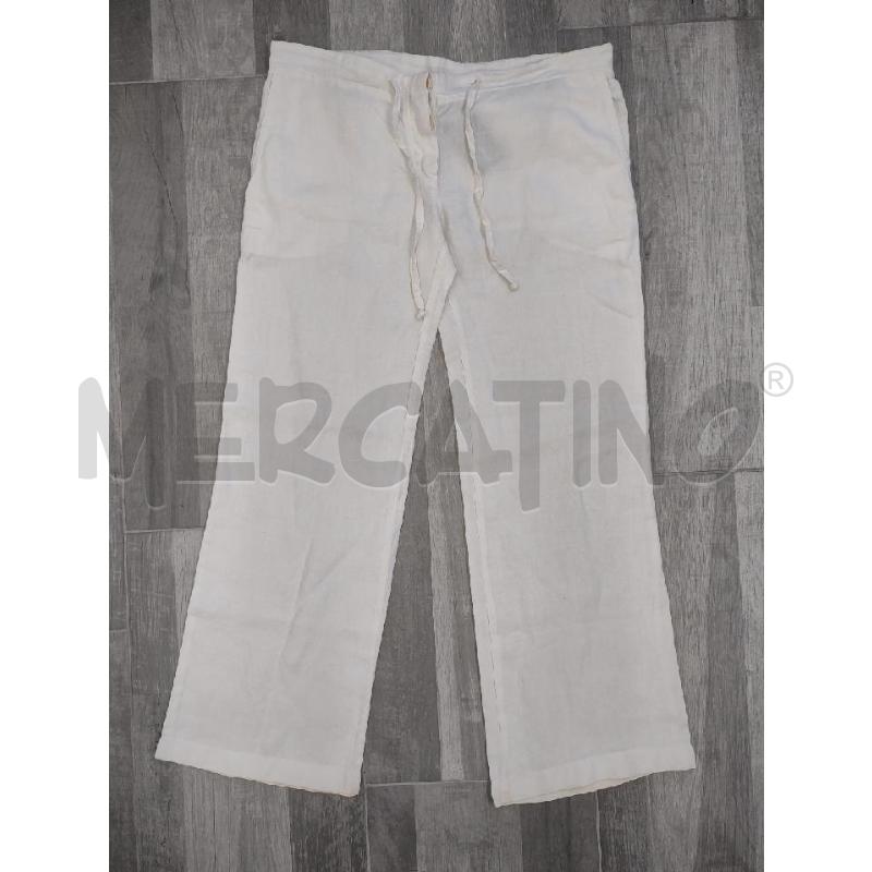PANTALONE DONNA PATRIZIA PEPE LINO BIANCO PALAZZO | Mercatino dell'Usato Settimo torinese 1
