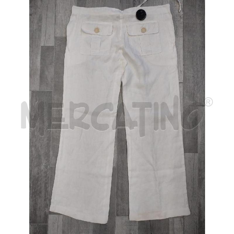 PANTALONE DONNA PATRIZIA PEPE LINO BIANCO PALAZZO | Mercatino dell'Usato Settimo torinese 2