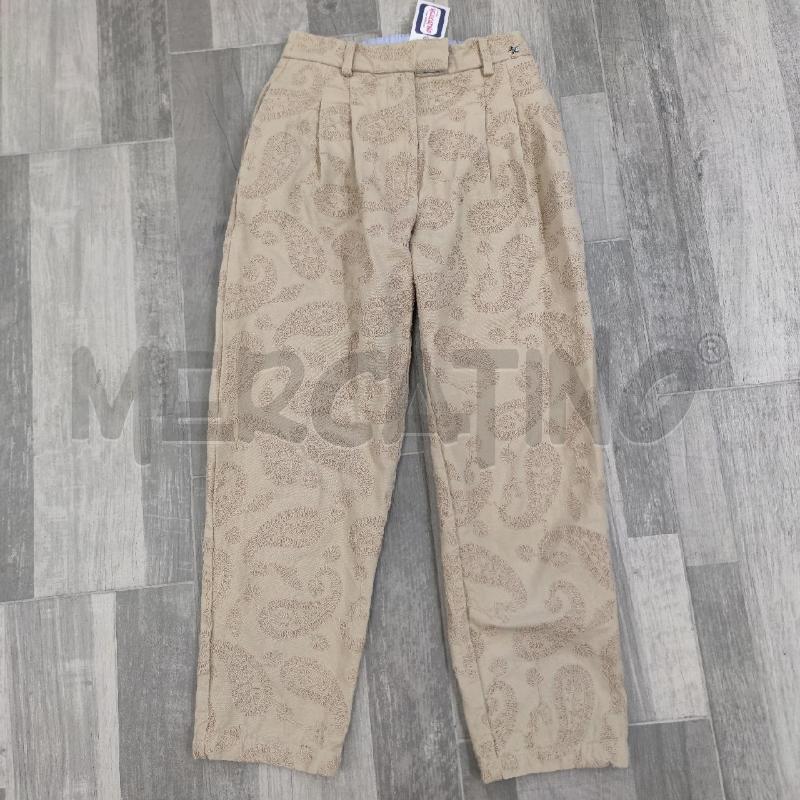 PANTALONE DONNA SOUVENIR BEIGE RICAMO PAISLEY  | Mercatino dell'Usato Settimo torinese 1