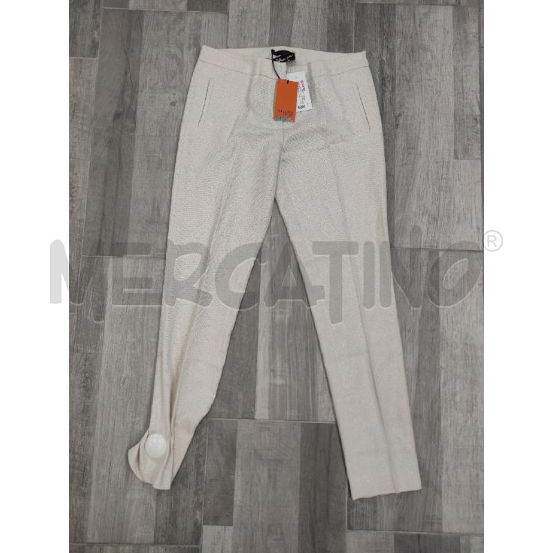 PANTALONE DONNA TRUSSARDI JEANS NUOVO CHAMPAGNE LUREX | Mercatino dell'Usato Settimo torinese 1