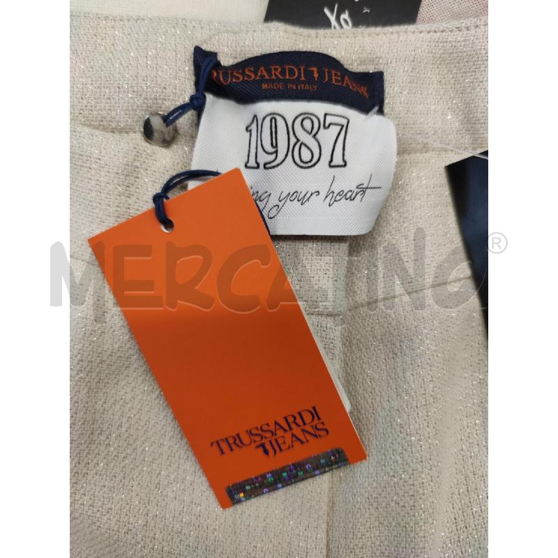 PANTALONE DONNA TRUSSARDI JEANS NUOVO CHAMPAGNE LUREX | Mercatino dell'Usato Settimo torinese 3