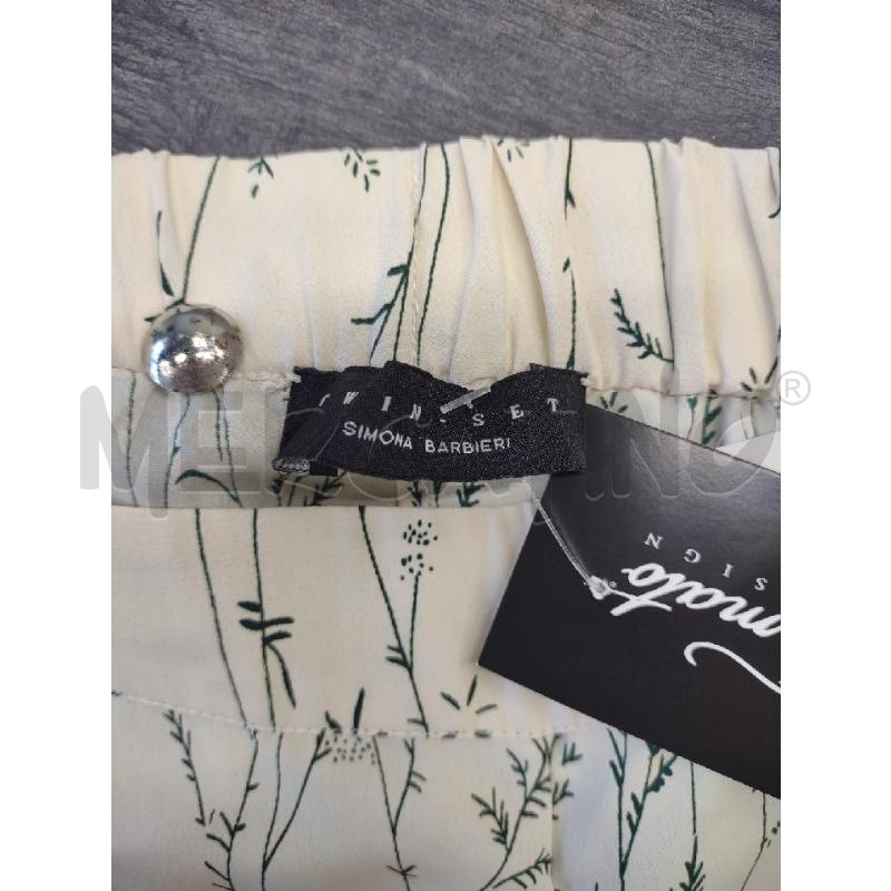 PANTALONE DONNA TWINSET BEIGE FIORELLINI AZZURRI ARANCIO | Mercatino dell'Usato Settimo torinese 4