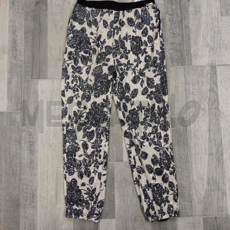 PANTALONE DONNA TWINSET PAILLETTES BIANCO FIORI | Mercatino dell'Usato Settimo torinese 1