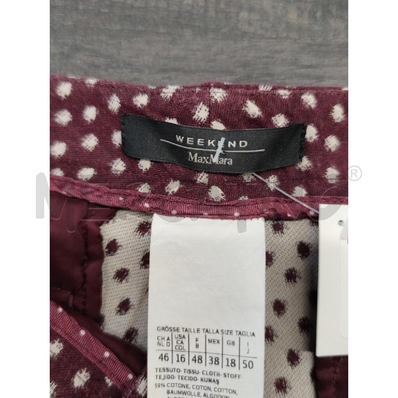 PANTALONE DONNA WEEKEND MAXMARA BORDEAUX POIS | Mercatino dell'Usato Settimo torinese 3