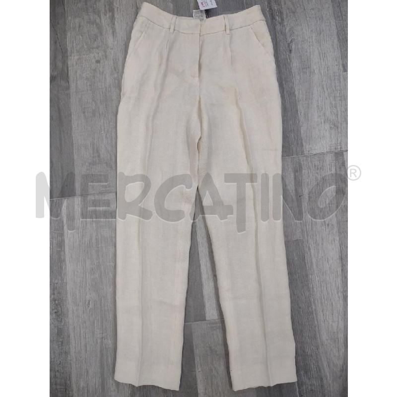 PANTALONE DONNA WEEKEND MAX MARA LINO PANNA | Mercatino dell'Usato Settimo torinese 1