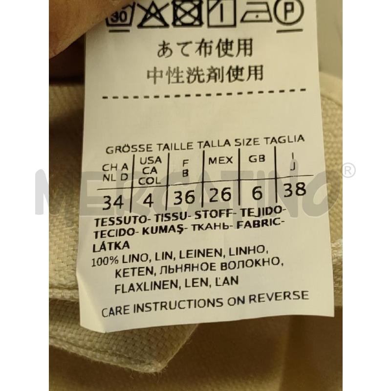 PANTALONE DONNA WEEKEND MAX MARA LINO PANNA | Mercatino dell'Usato Settimo torinese 3