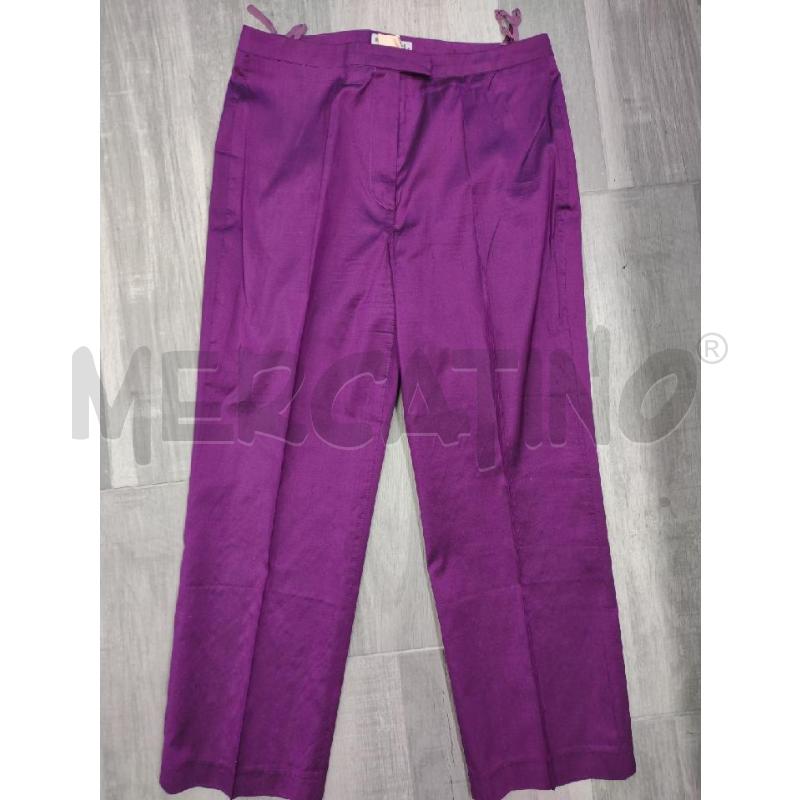 PANTALONE HIRSCH VIOLA SHANTUNG DI SETA  | Mercatino dell'Usato Settimo torinese 1