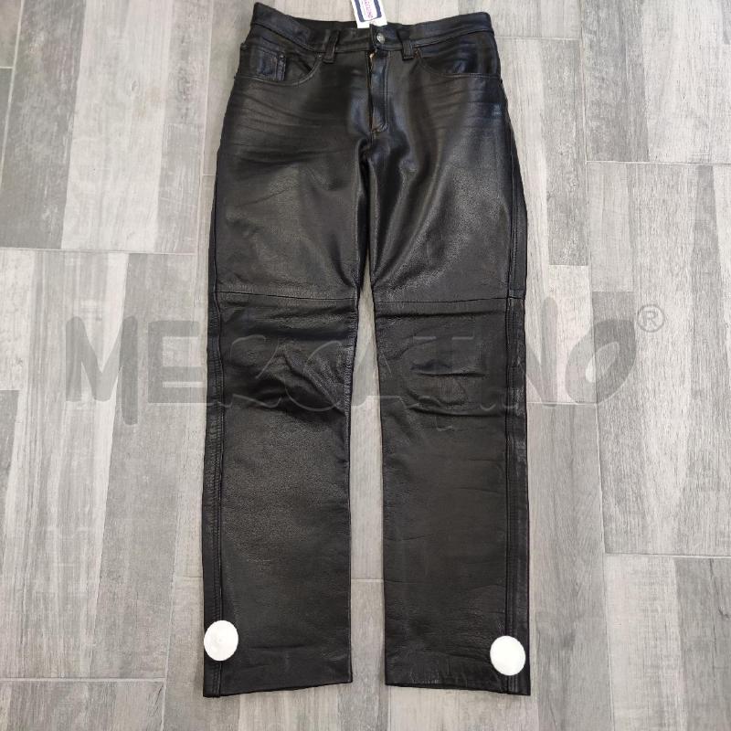 PANTALONE UOMO PELLE NERI LAVORAZ ARTIGIANALE | Mercatino dell'Usato Settimo torinese 1