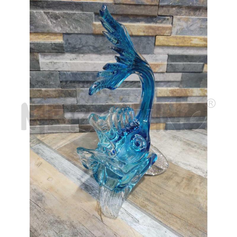 PESCE IN VETRO BIANCO E AZZURRO | Mercatino dell'Usato Settimo torinese 2