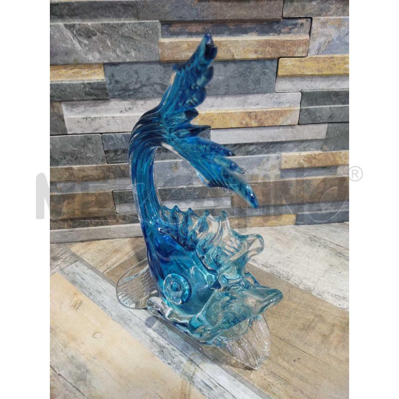 PESCE IN VETRO BIANCO E AZZURRO | Mercatino dell'Usato Settimo torinese 3