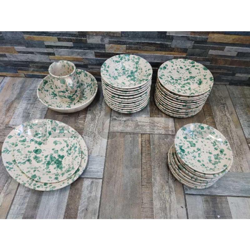 PIATTI FRATELLI' COLI' SERVIZIO 18 PZ SCHIZZI VERDI  | Mercatino dell'Usato Settimo torinese 2