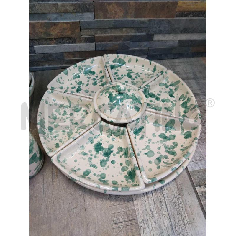 PIATTI FRATELLI' COLI' SERVIZIO 18 PZ SCHIZZI VERDI  | Mercatino dell'Usato Settimo torinese 5
