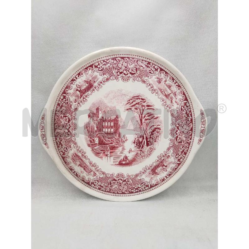 PIATTO OLD ENGLAND STILE VINTAGE BIANCO ROSA  | Mercatino dell'Usato Settimo torinese 1