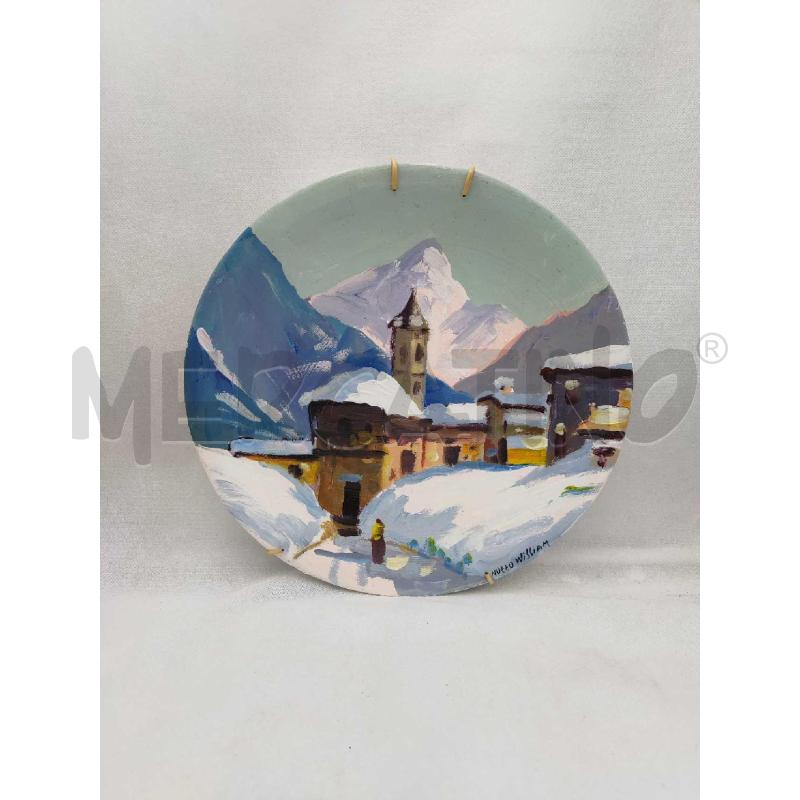 PIATTO WILLIAM NUZZO PAESAGGIO INVERNALE | Mercatino dell'Usato Settimo torinese 1