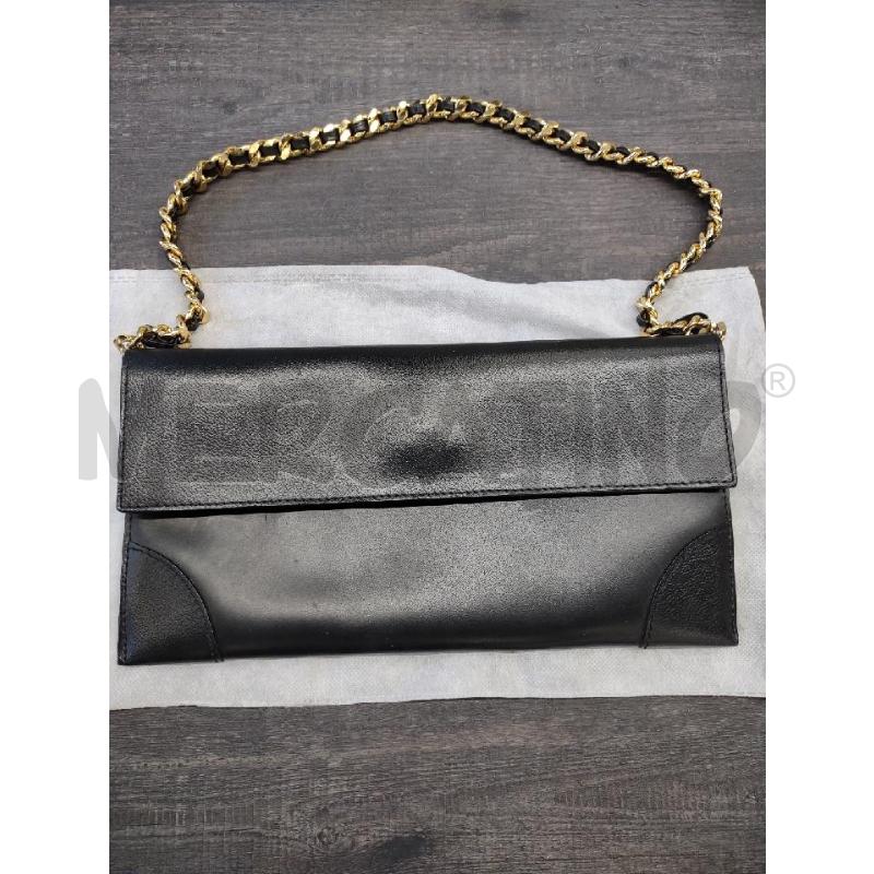 POCHETTE CON TRACOLLA MAX &CO PELLE NERA LISCIA | Mercatino dell'Usato Settimo torinese 1