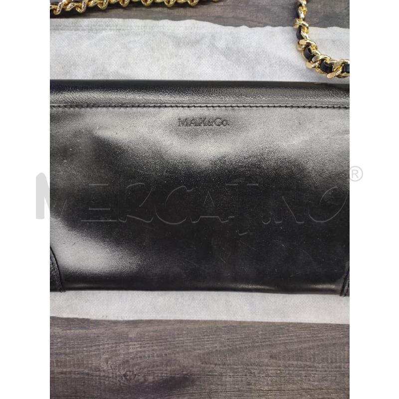 POCHETTE CON TRACOLLA MAX &CO PELLE NERA LISCIA | Mercatino dell'Usato Settimo torinese 3