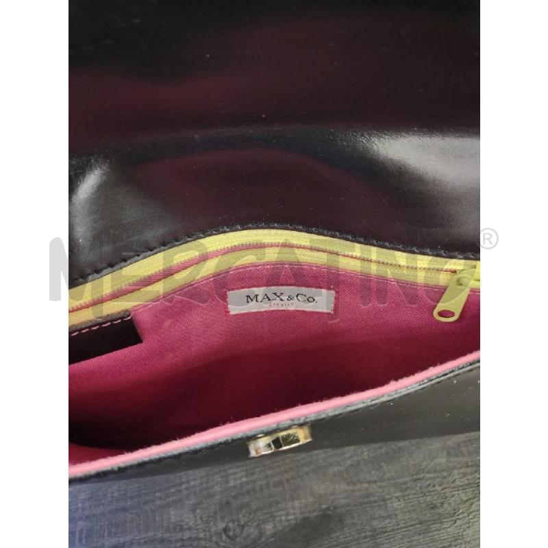 POCHETTE CON TRACOLLA MAX &CO PELLE NERA LISCIA | Mercatino dell'Usato Settimo torinese 5