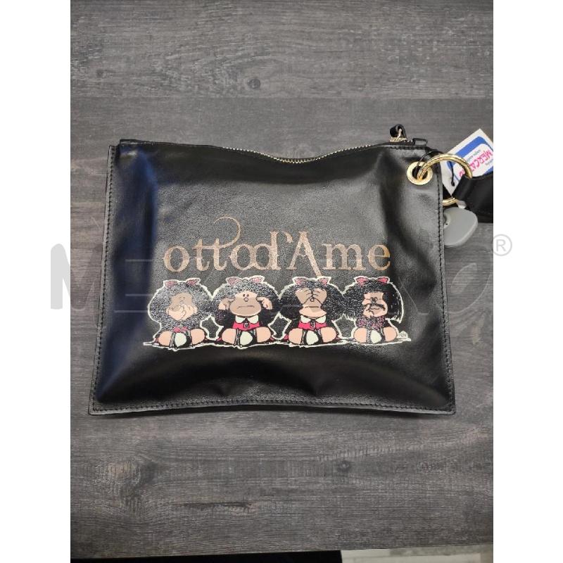 POCHETTE PELLE NERA OTTOD'AME  | Mercatino dell'Usato Settimo torinese 1