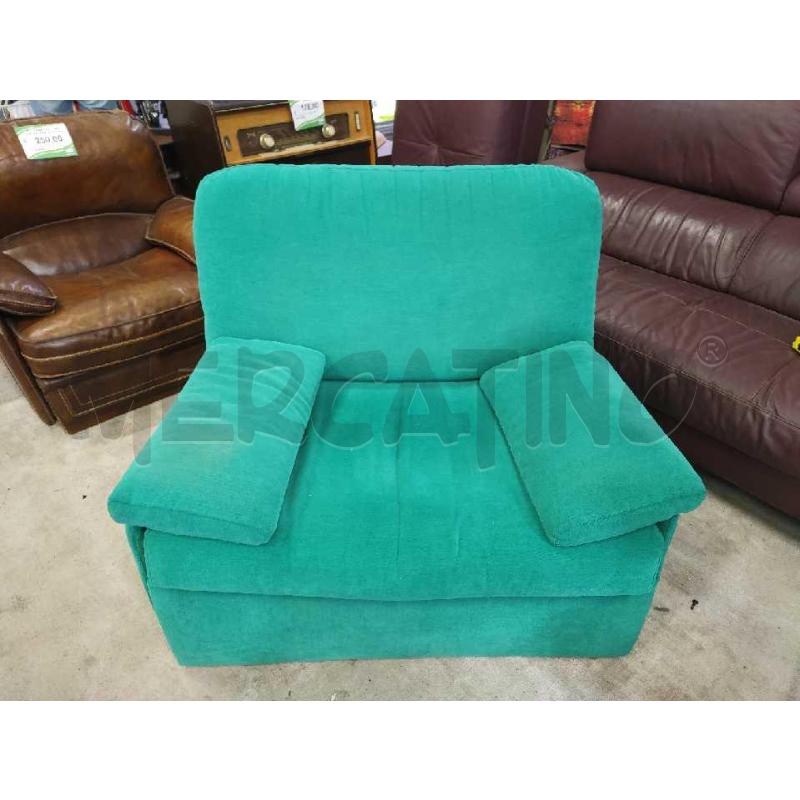 POLTRONA LETTO VERDE TESSSUTO | Mercatino dell'Usato Settimo torinese 1