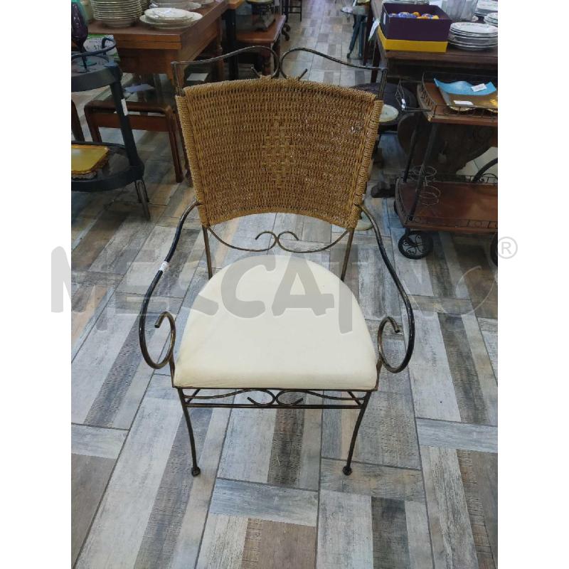 POLTRONCINA DESIGN MODOLLINO FERRO BATTUTO  | Mercatino dell'Usato Settimo torinese 1