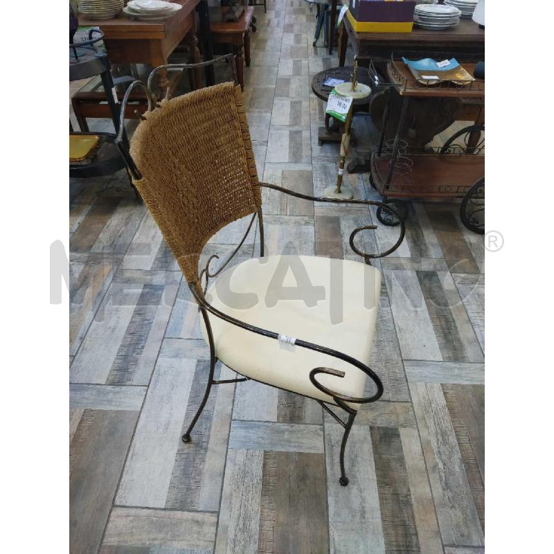 POLTRONCINA DESIGN MODOLLINO FERRO BATTUTO  | Mercatino dell'Usato Settimo torinese 2