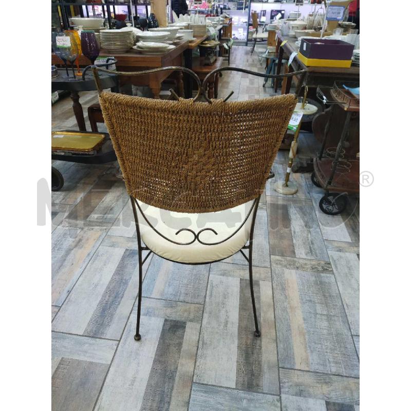 POLTRONCINA DESIGN MODOLLINO FERRO BATTUTO  | Mercatino dell'Usato Settimo torinese 3