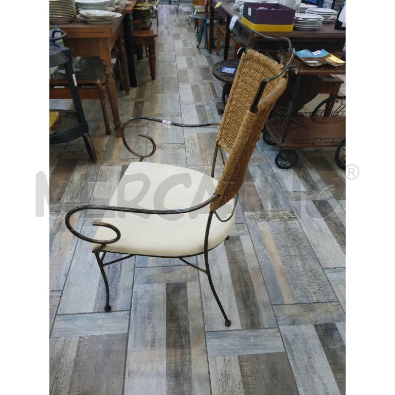 POLTRONCINA DESIGN MODOLLINO FERRO BATTUTO  | Mercatino dell'Usato Settimo torinese 4