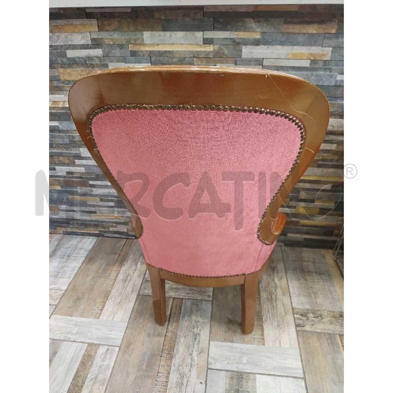 POLTRONCINA LEGNO SEDUTA ROSSA  | Mercatino dell'Usato Settimo torinese 4
