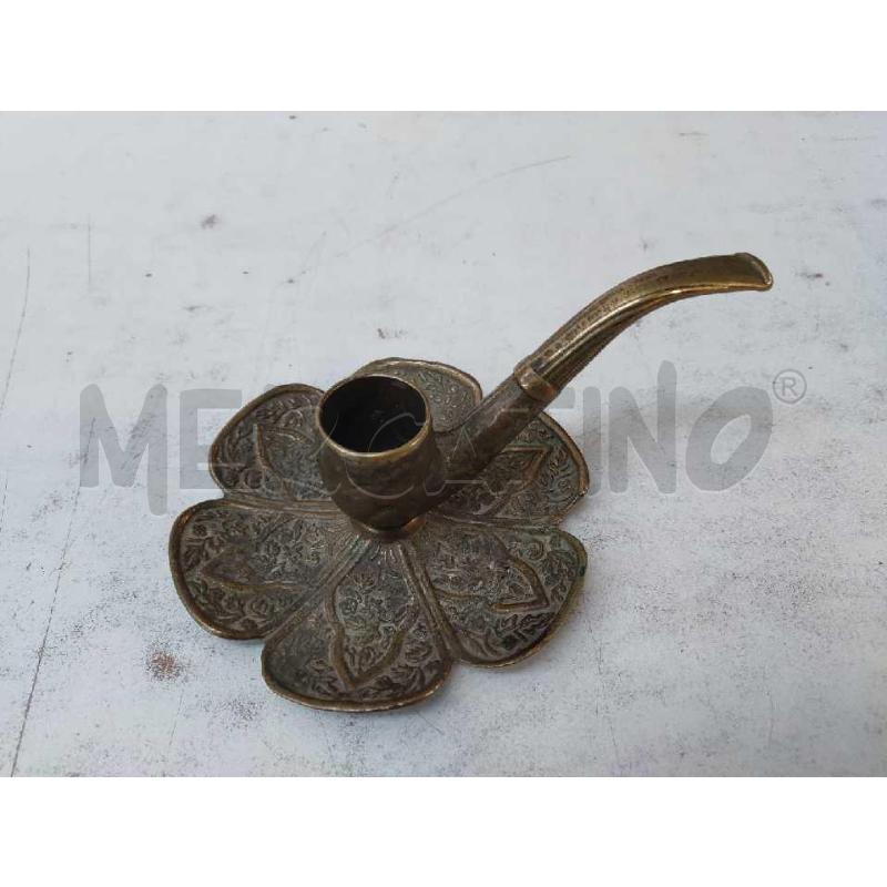 PORTA CANDELA PIPA IN OTTONE | Mercatino dell'Usato Settimo torinese 1